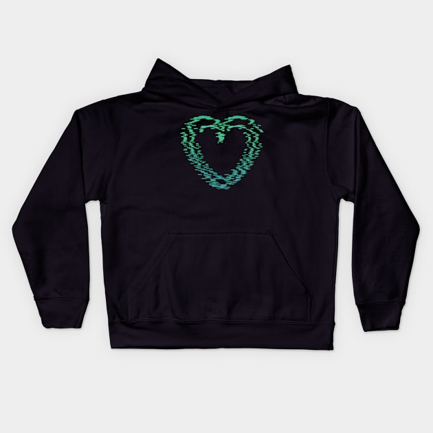 Glitchy Love Kids Hoodie by Burrrrrittttooooo's Closet